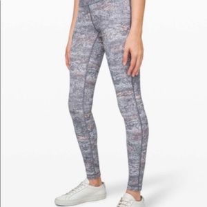 Lululemon Wunder Under High Rise Leggings - Light Grey Multi - 4
